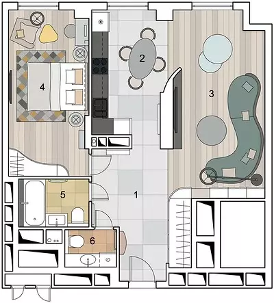 Interior ing pastel warna: perabotan sing ora biasa minangka titik wiwitan 11540_7