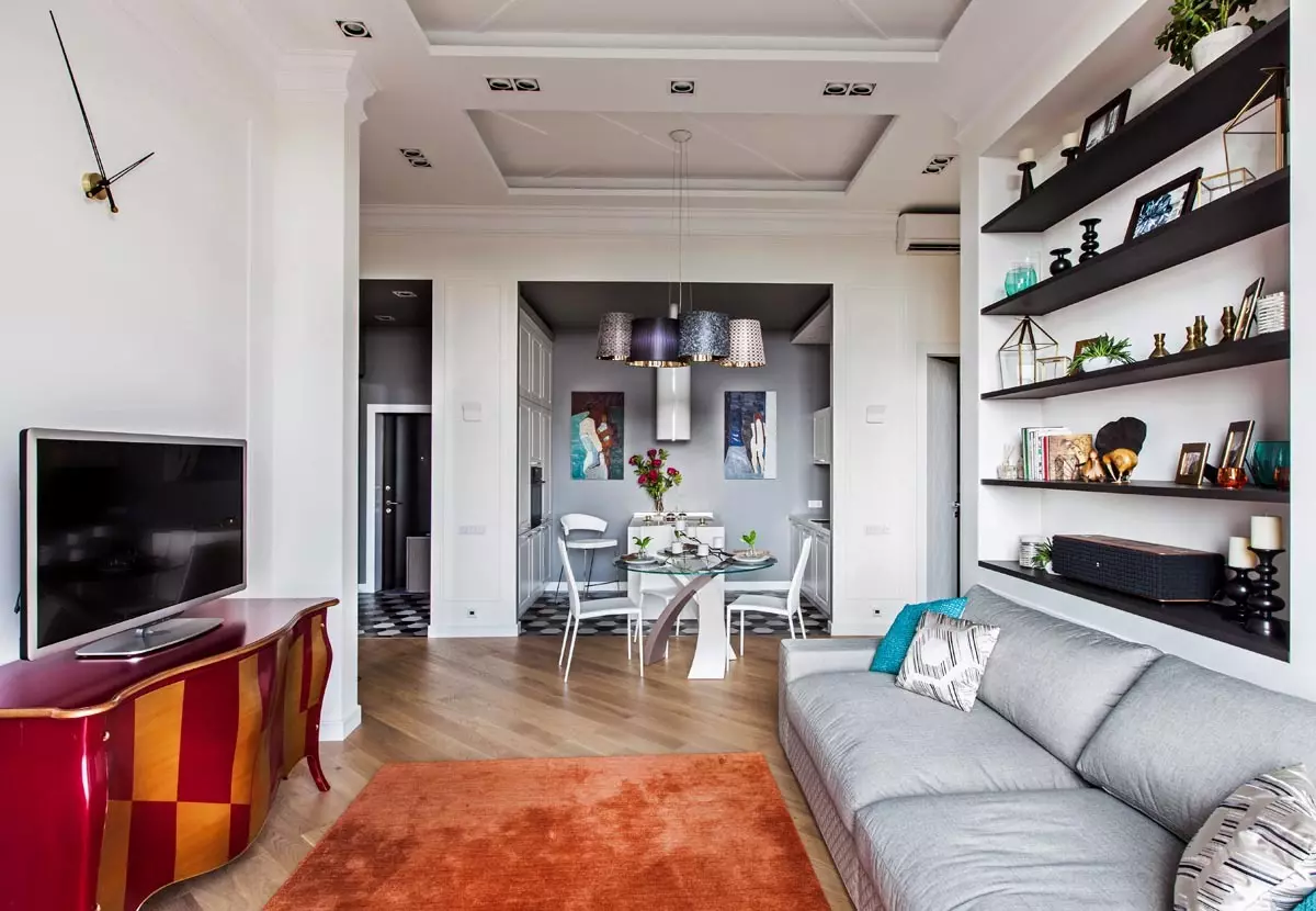 현대적인 스타일의 인테리어 : 젊은 가족을위한 아파트