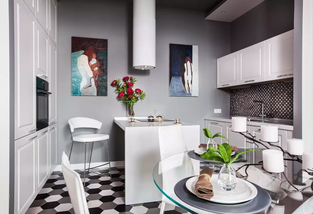 Interior sa Estilo sa Contemporary: Apartment alang sa usa ka batan-ong pamilya