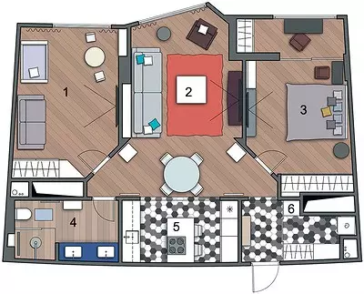 Interior en estil contemporani: apartament per a una família jove 11545_47