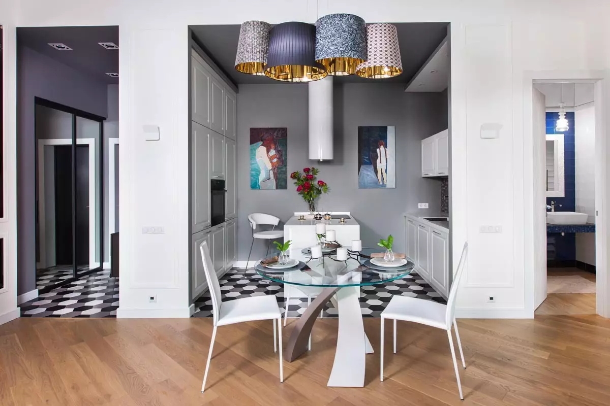 Interior em estilo contemporâneo: apartamento para uma jovem família