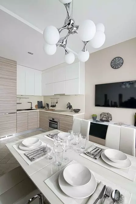 Interior dalam Putih: 18 Gagasan untuk Apartemen Kecil 11553_120