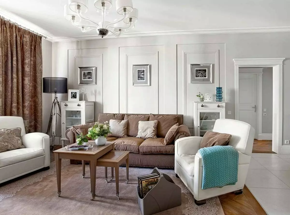 Interiors in White: 18 Syniadau ar gyfer Apartments Bach 11553_79