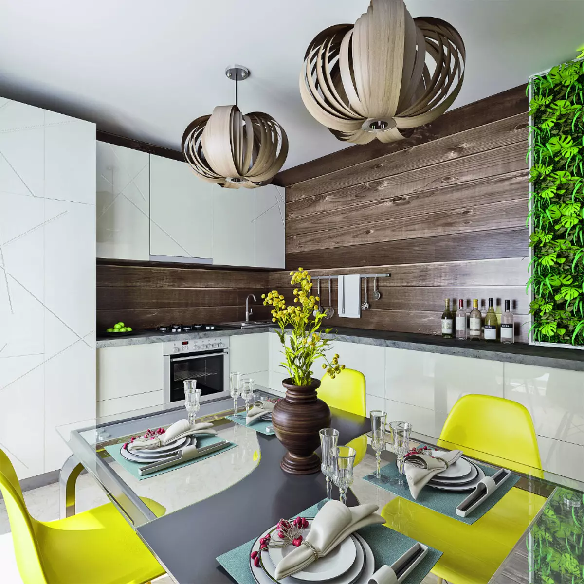 Ekologické prvky v různých zařízeních bytu: 20 nápadů (foto)