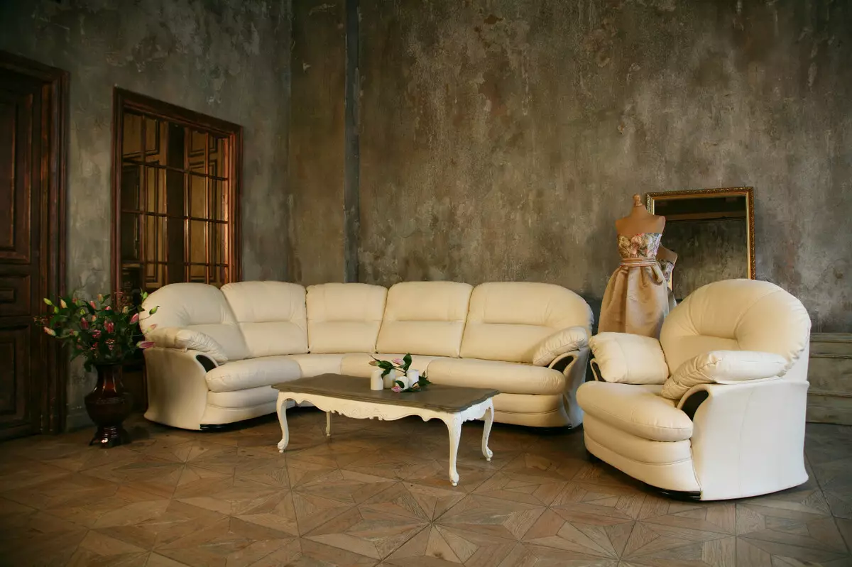 10 maneiras de entrar corretamente um sofá brilhante no interior