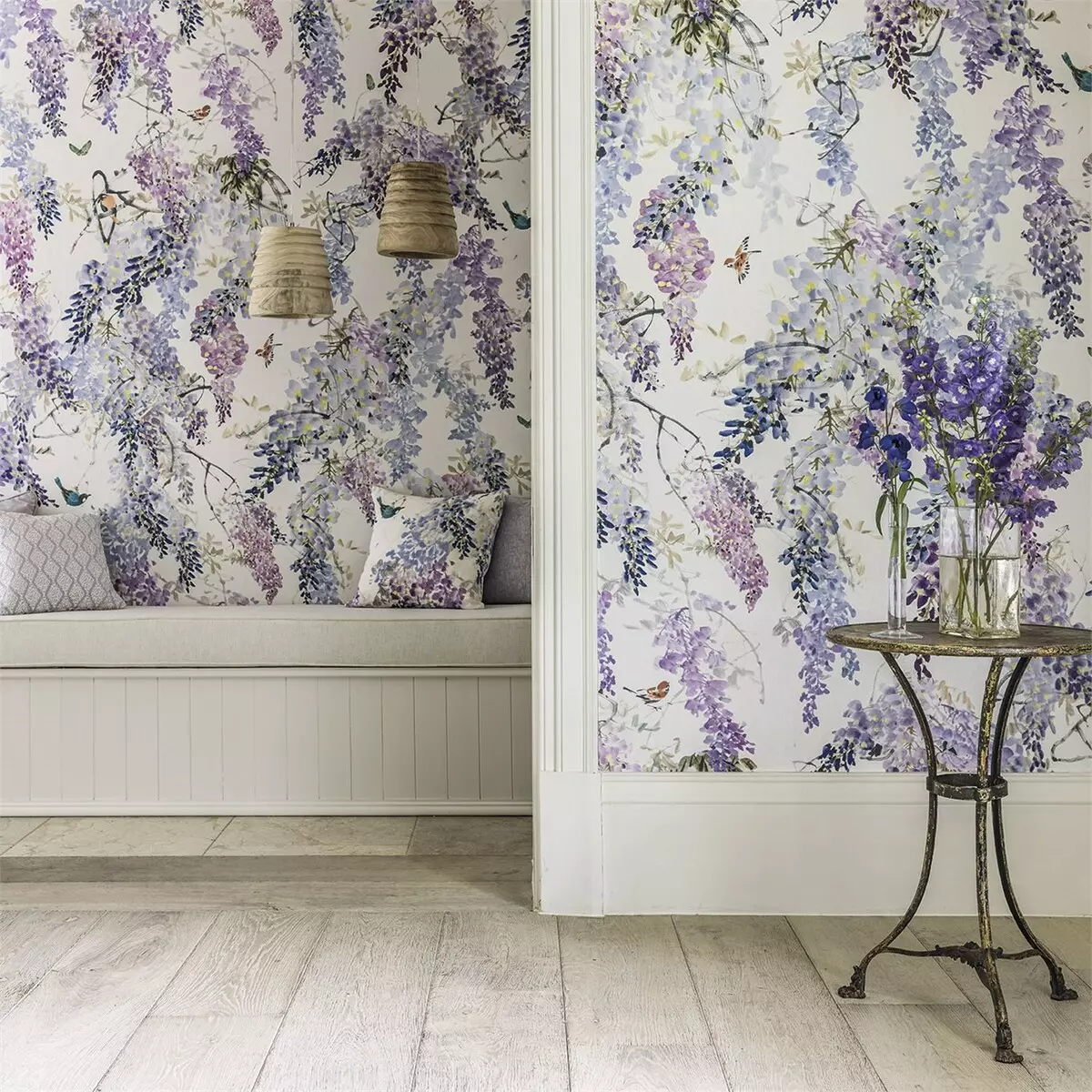 Floral Wallpapers: 10 helder idees vir binneland