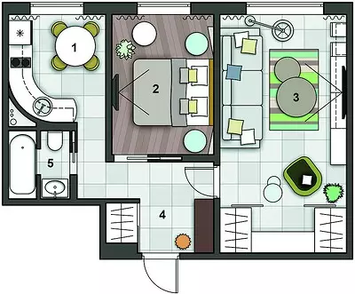 Magsugod sa oras: interior sa usa ka gamay nga apartment 11699_15