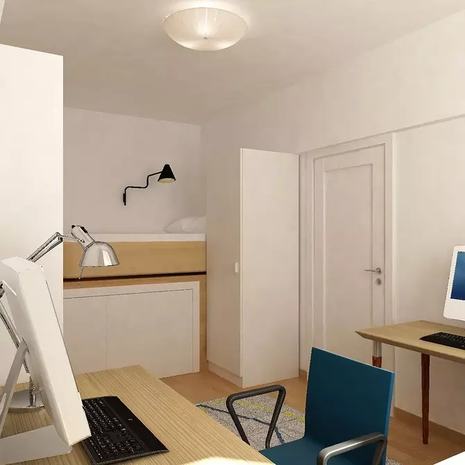 3-room apartment design with 60 square meters. M: Examples in a block house, a crunch and new building 1171_87