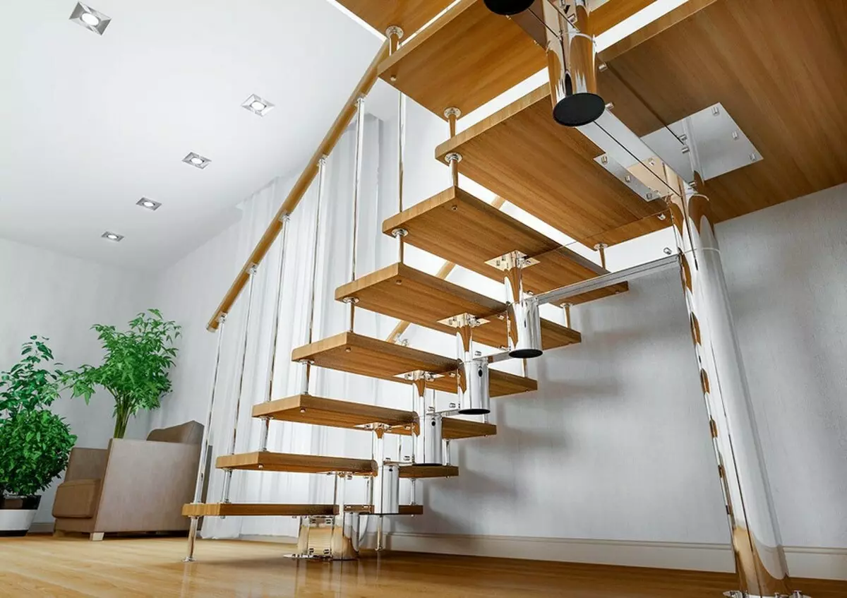 Küçük evler için kompakt merdivenler 11756_36