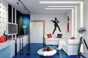 Interior of a small apartment pop art 11800_1