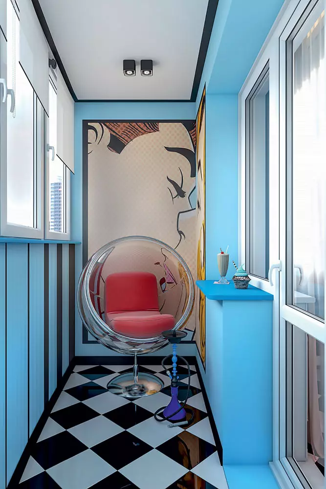 Intérieur d'un petit appartement Pop Art