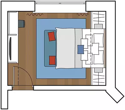 Dormitorio funcional en el estilo de contemporáneo. 11877_4