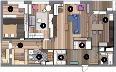 Các giải pháp màu sắc bất thường trong nội thất 11894_21