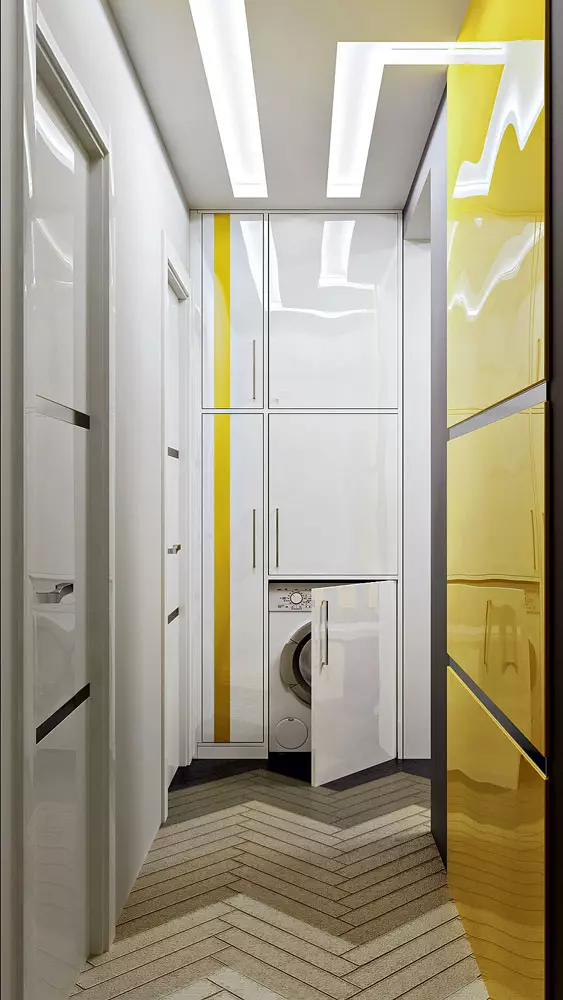 לבן, שחור וצהוב צבעים בפנים של הדירות
