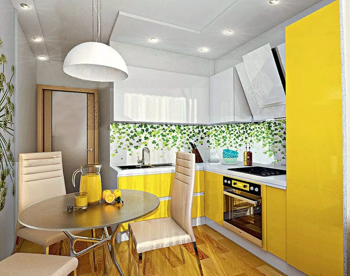 Little Apartment Interior: Neutral Background and Yellow Accents 11925_7