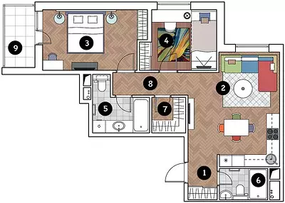 Intérieur pour deux générations: combinaison de style classique et contemporain 11995_28