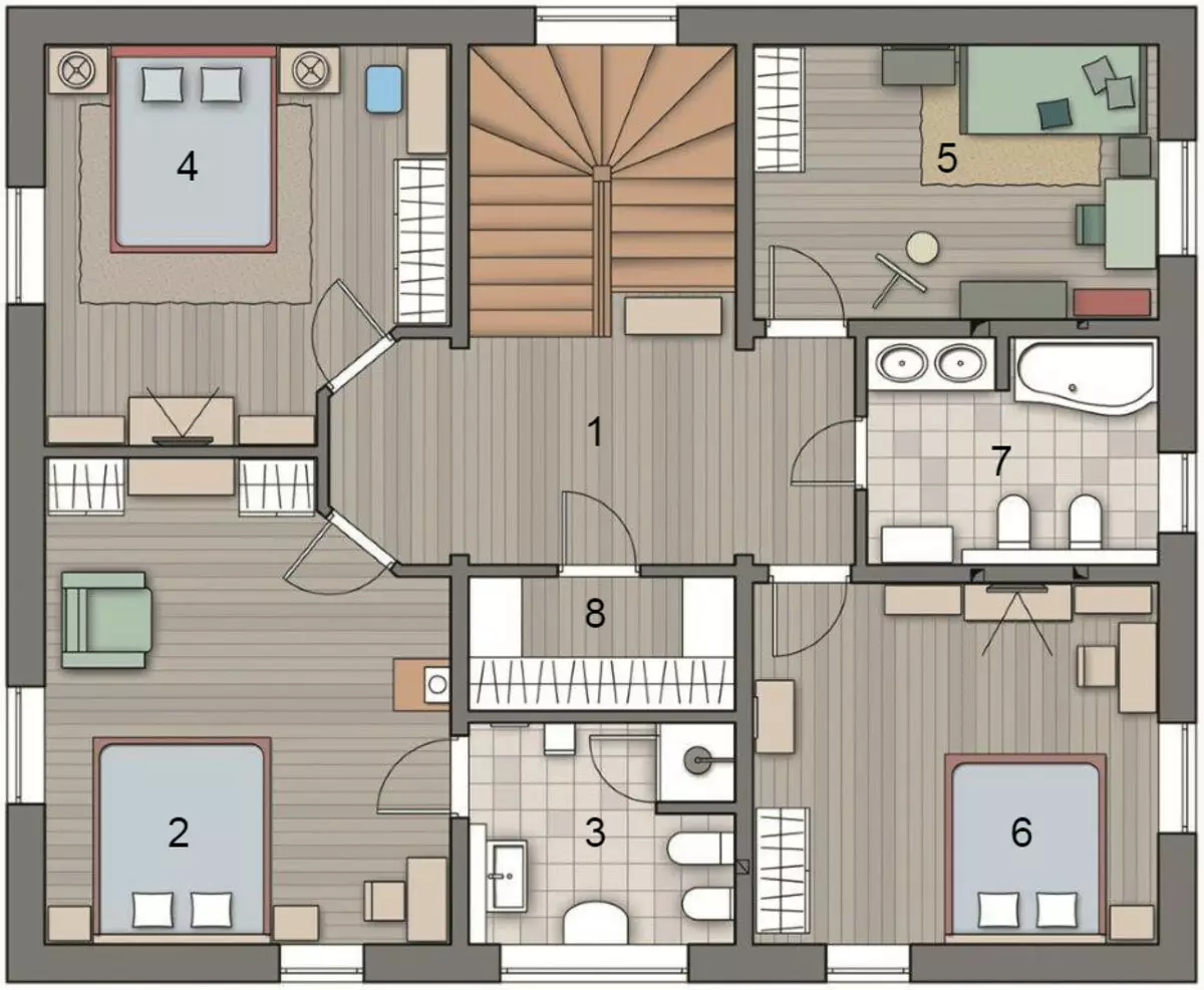 การตกแต่งภายในของบ้านในชนบทในสไตล์ทะเล