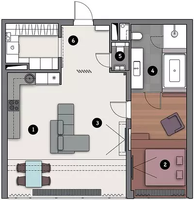 Loft con elementi ecosil e minimalismo 12031_9