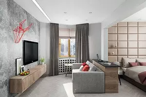 Interior of a model apartment in an industrial style 12049_1