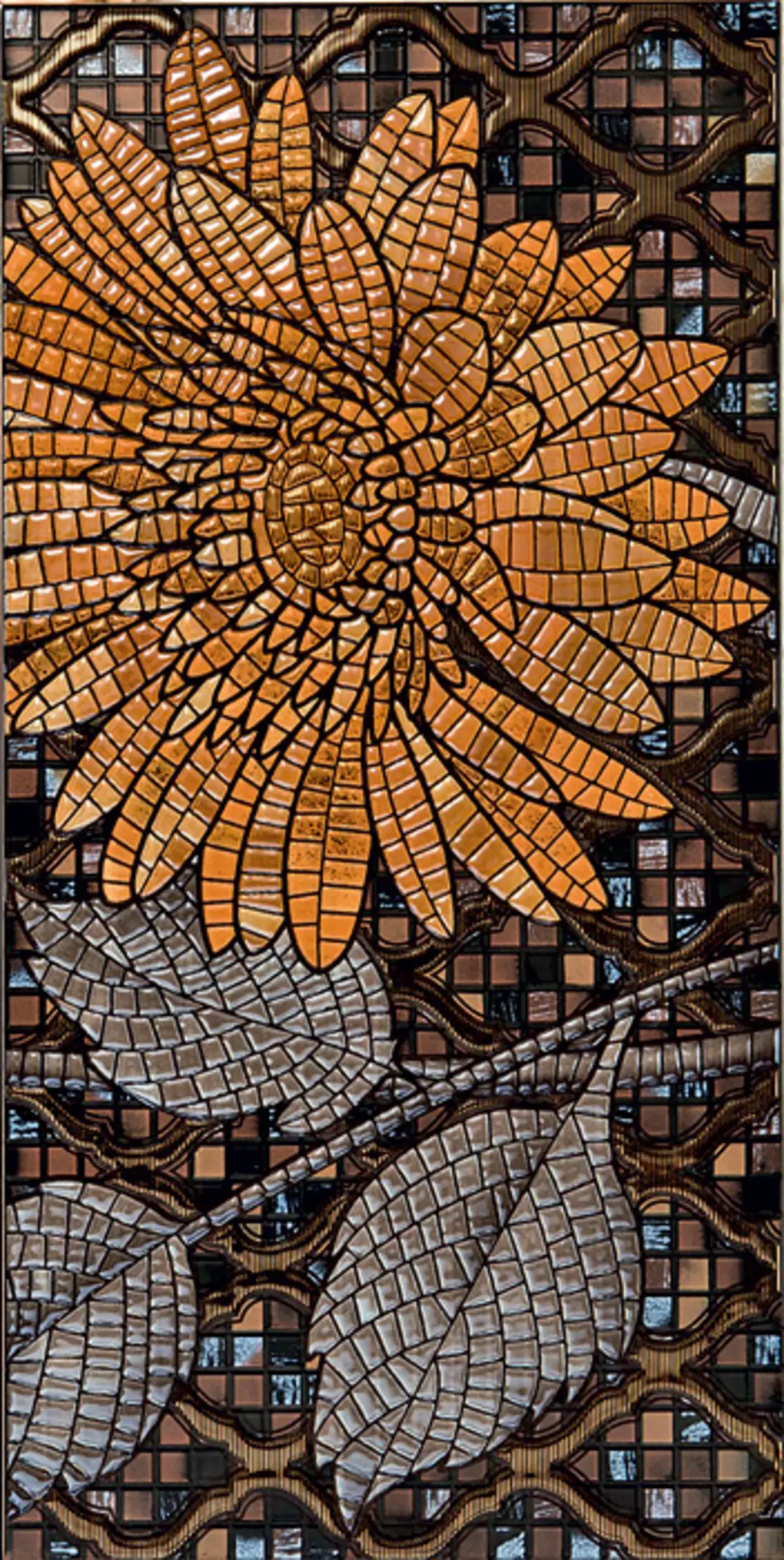 Elementos e características de mosaico da súa instalación