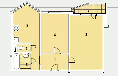 P-44T سیریز کے گھر میں اپارٹمنٹ کے 5 ڈیزائن منصوبوں