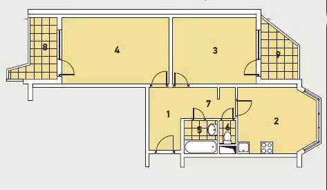 Tre projekte të projektimit apartamente