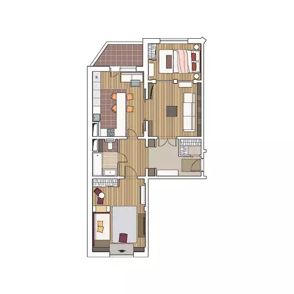 Pênc projeyên sêwiranê yên apartmanên li xaniyê SER-25