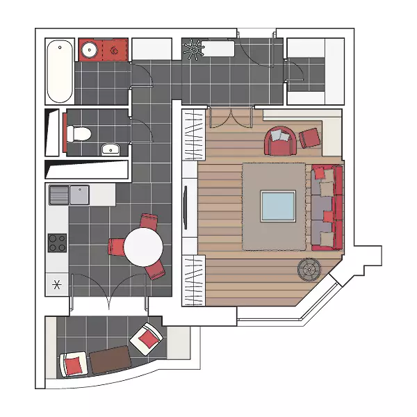 Quatre projectes de disseny apartaments en un edifici residencial de la sèrie SPT 61