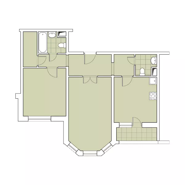 Projektowanie projektów apartamentów w domu z cegły nowej serii w 2002 roku