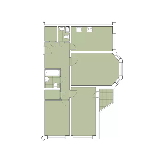 Cinq projets de conception appartements dans la maison de l'I-1723