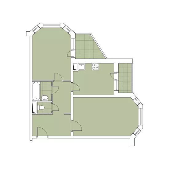 Fem design projekter lejligheder i huset i I-1723