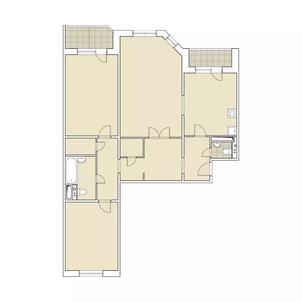 Cinco projetos de design de apartamentos na casa do painel MPSM