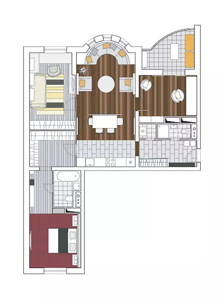 สี่โครงการออกแบบของอพาร์ทเมนท์ในบ้านแผง H-155