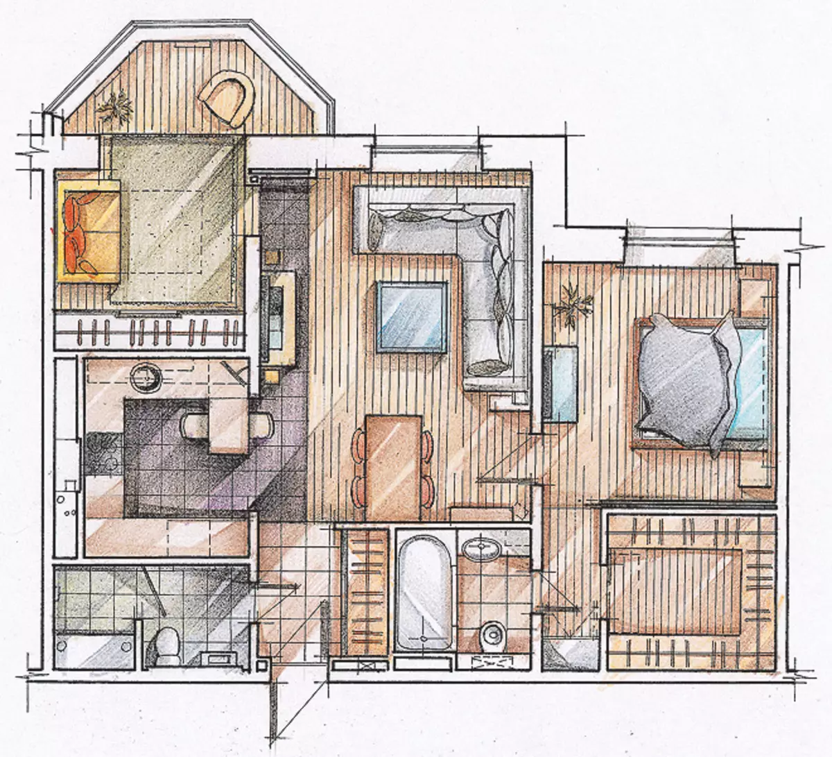 Архитектурная планировка квартиры