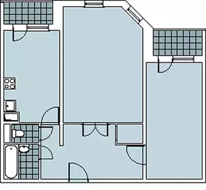 P-55M Panel House的四個設計項目公寓