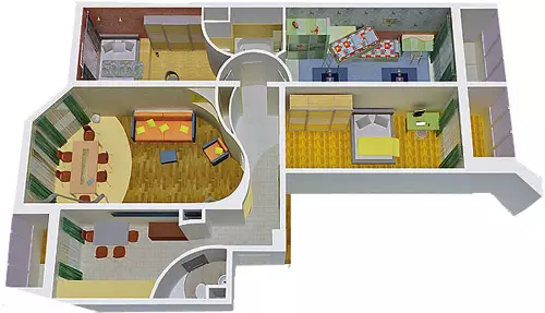 สี่โครงการออกแบบอพาร์ทเมนท์ในบ้านแผง P-55M