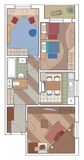 Четири проекти за проектиране на апартаменти в панела P-30