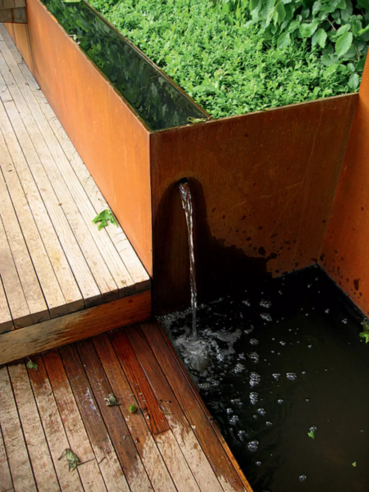 Sa gitna ng hardin, sa fountain ...