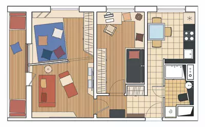 Șase proiecte de proiectare de apartamente în casa de panou 1605/12