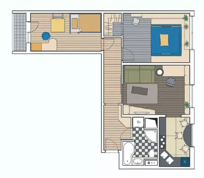 หกโครงการออกแบบของอพาร์ทเมนท์ในบ้านแผง 1605/12