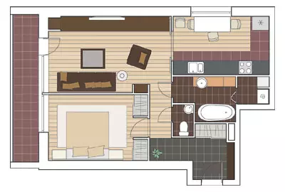 Patru proiecte de proiectare de apartamente în casa de panou H-491