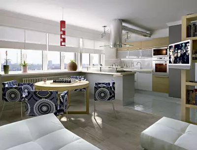 Quattro progetti di design di appartamenti nella casa del pannello H-491