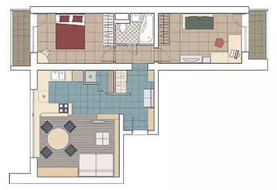 એચ -491 પેનલ હાઉસમાં એપાર્ટમેન્ટ્સના ચાર ડિઝાઇન પ્રોજેક્ટ્સ
