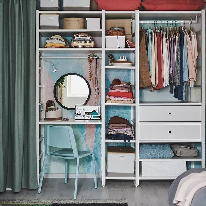 6 Pilihan untuk mengatur almari pakaian di sebuah apartmen kecil 1331_40