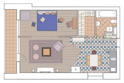 Pesë projekte të projektimit të apartamenteve në shtëpinë e panelit H-700A