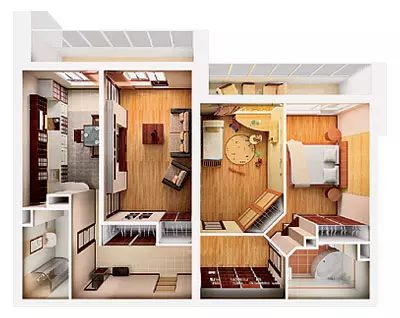 Пет проекти за дизајн на станови во H-700A панел куќа