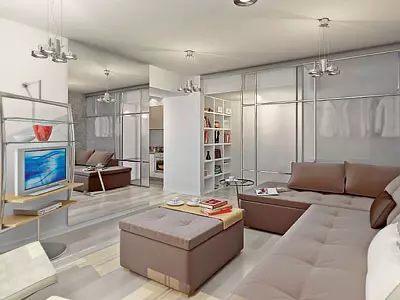 Vijf ontwerpprojecten van appartementen in het Panel House SP-46S