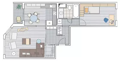 Cinc projectes de disseny d'apartaments a la casa del panell SP-46S