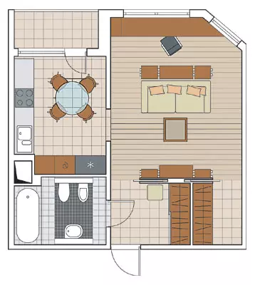 Limang proyek desain apartemen ing House Panel SP-46s