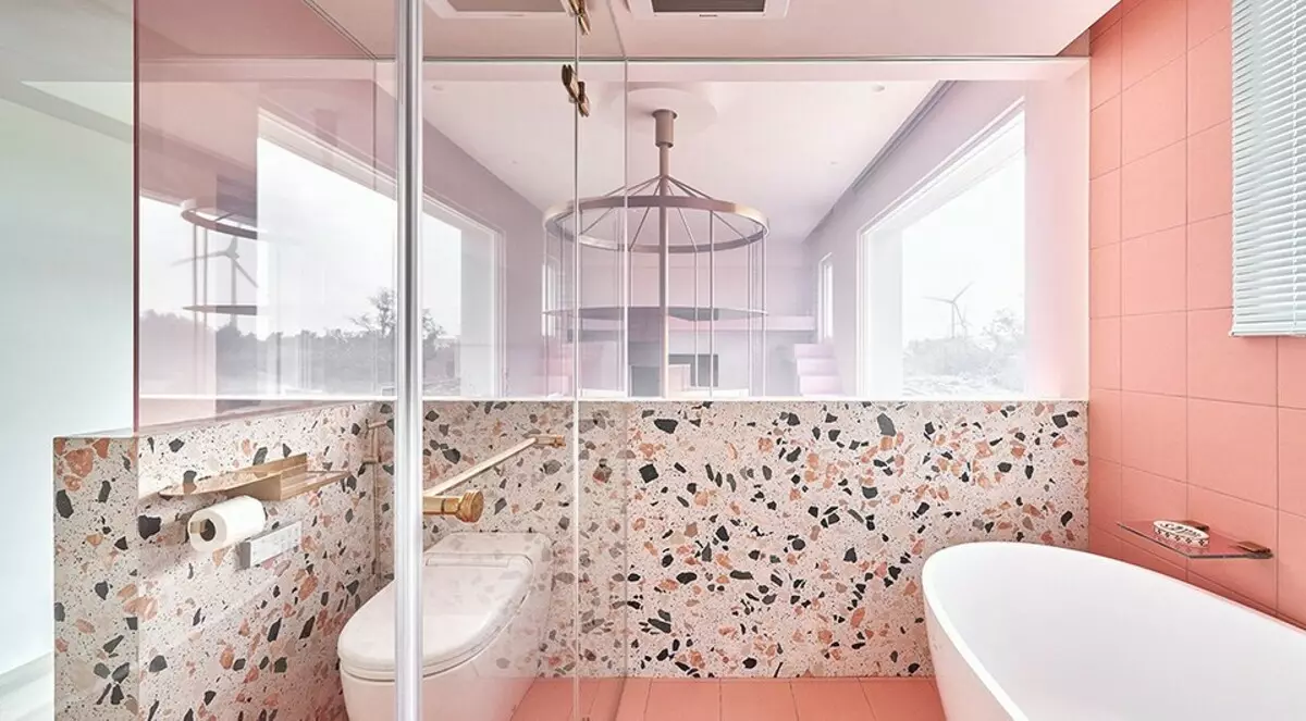 Cách sử dụng ngói Tilezzo trong nội thất phòng tắm, bếp và hành lang (44 ảnh)